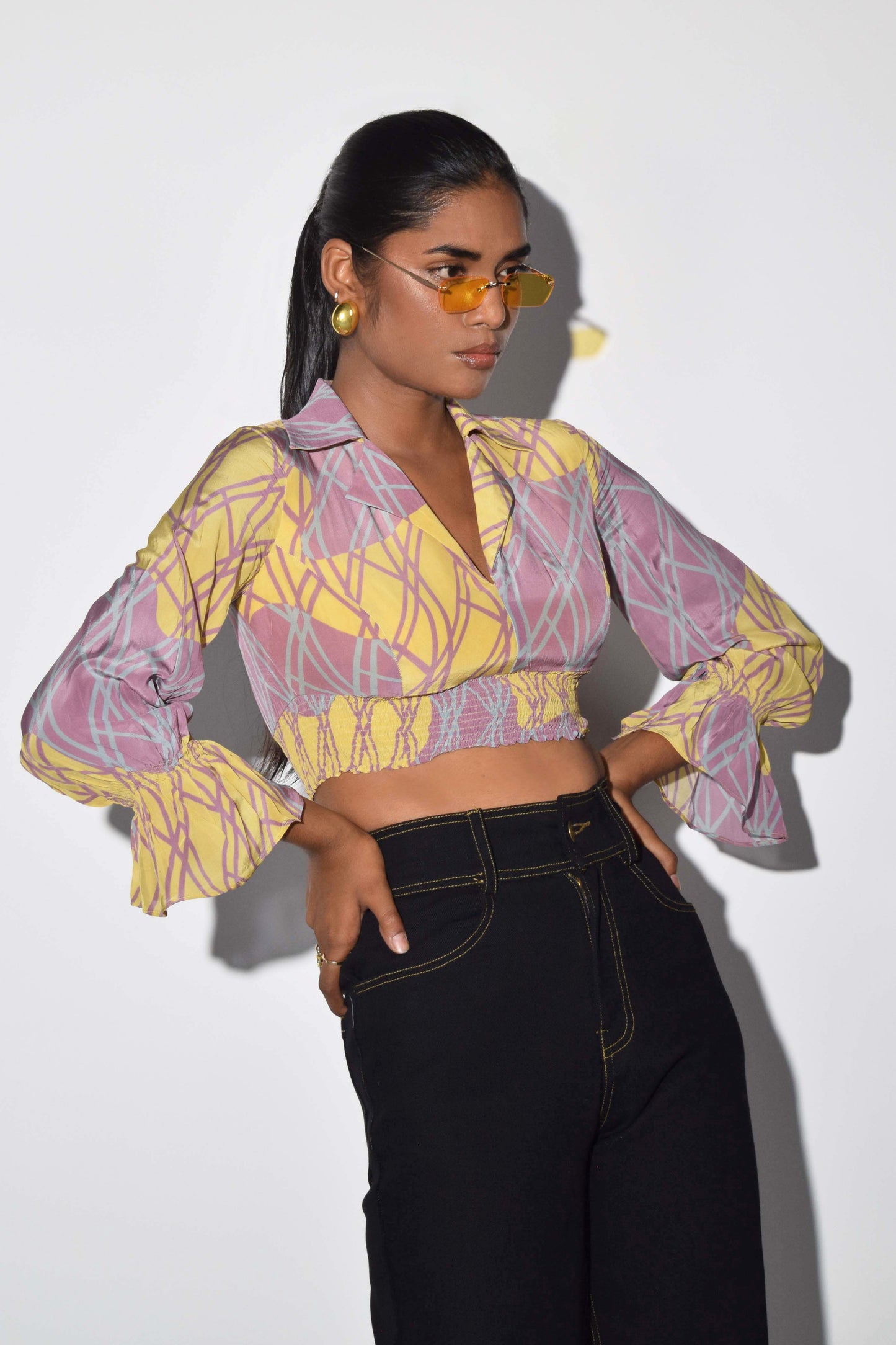 Parallax Crescent cut out Blouse