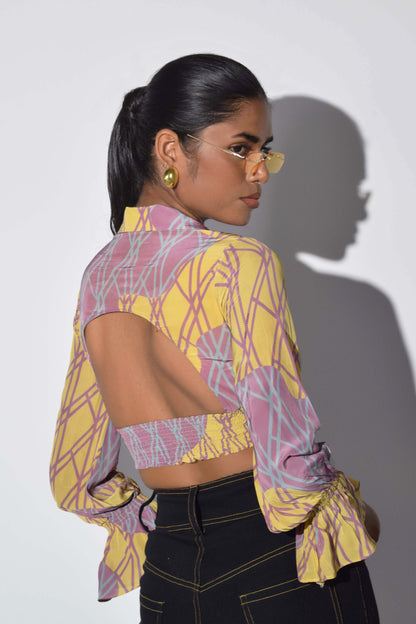 Parallax Crescent cut out Blouse