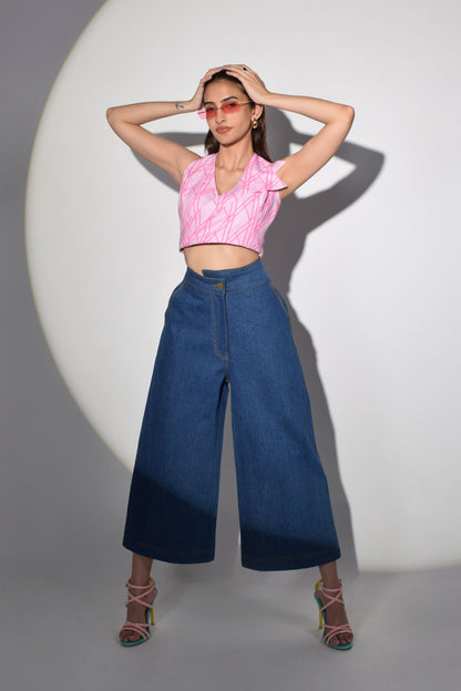 Pulsar Asymmetrical Denim Culottes