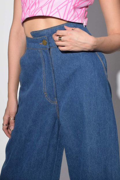 Pulsar Asymmetrical Denim Culottes